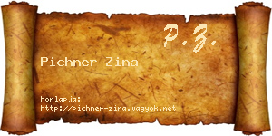 Pichner Zina névjegykártya